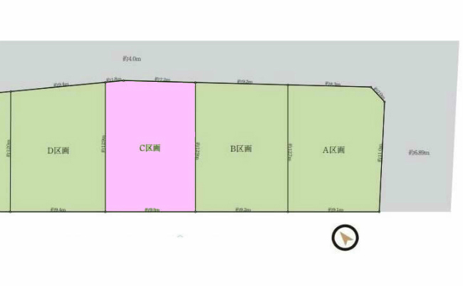 西府町5丁目地形図