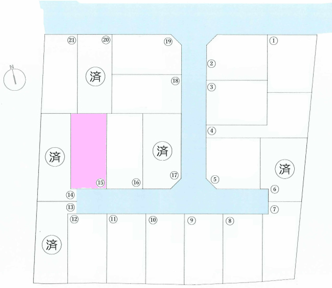 天神町2丁目地形図