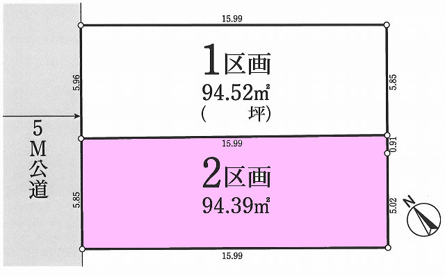 四谷1丁目地形図