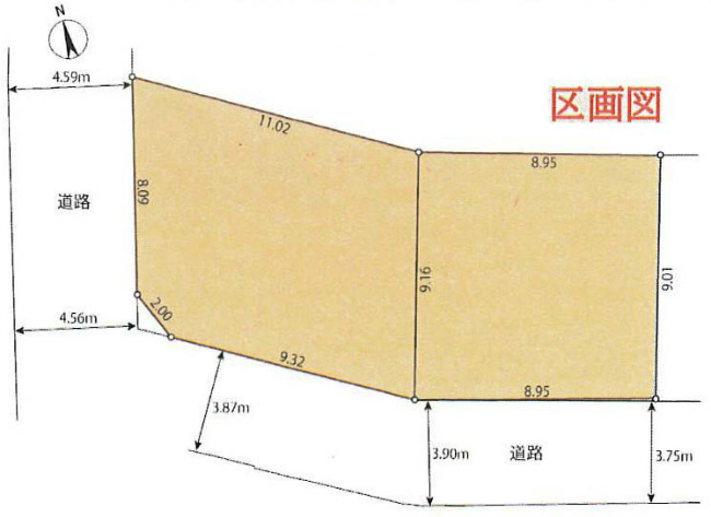 朝日町2丁目地形図