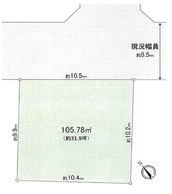 四谷1丁目地形図