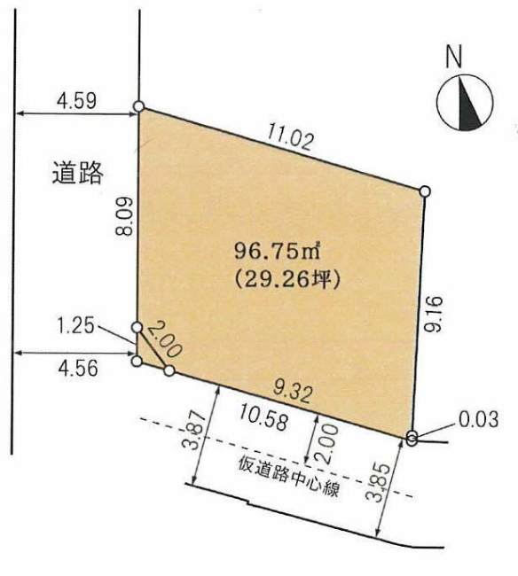 朝日町2丁目地形図