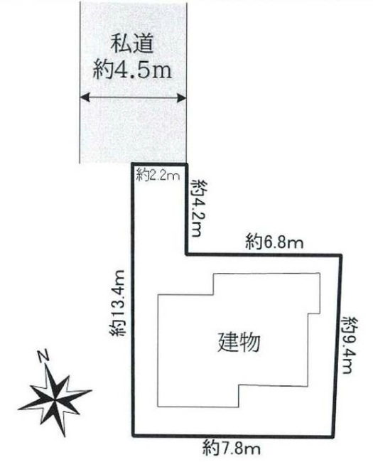 押立町5丁目地形図