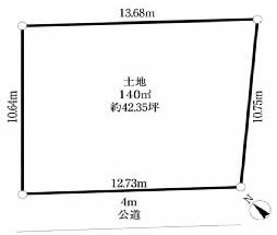 新町2丁目地形図