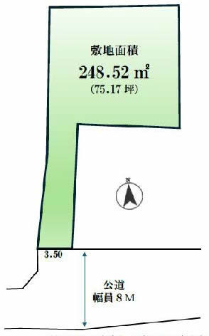 西府町3丁目地形図