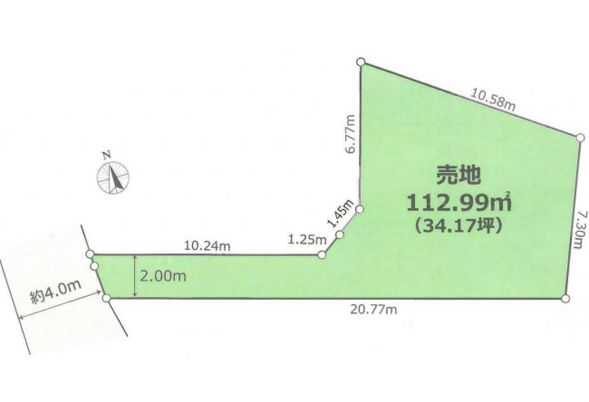 四谷2丁目地形図