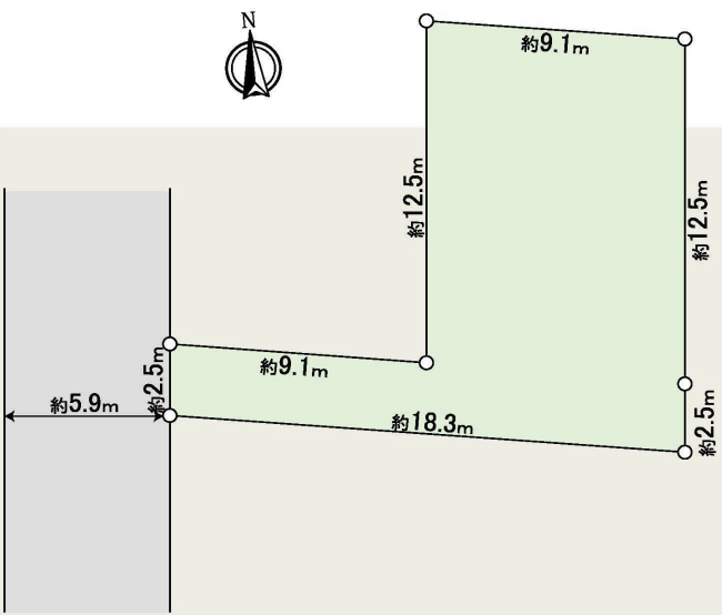 朝日町1丁目地形図