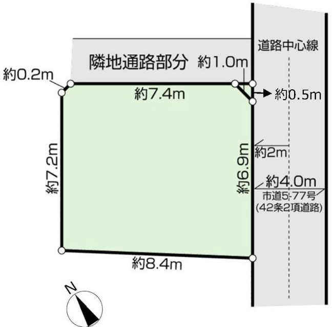 西府町4丁目地形図