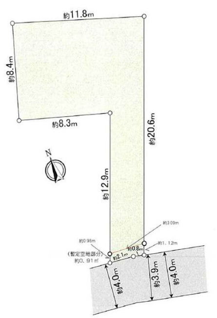 新町2丁目地形図