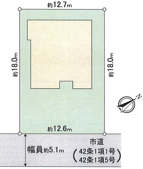 四谷1丁目地形図