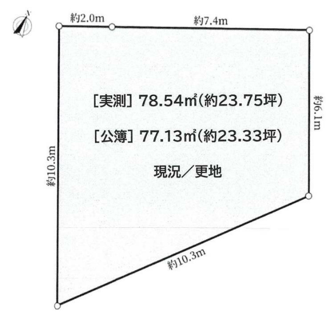 白糸台4丁目地形図