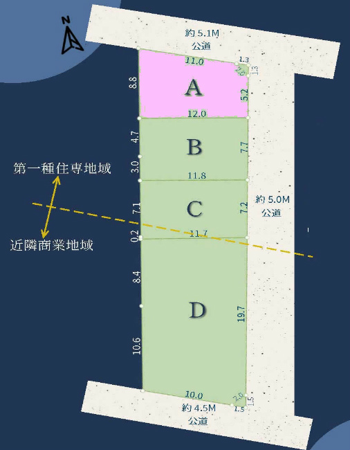 小柳町4丁目地形図