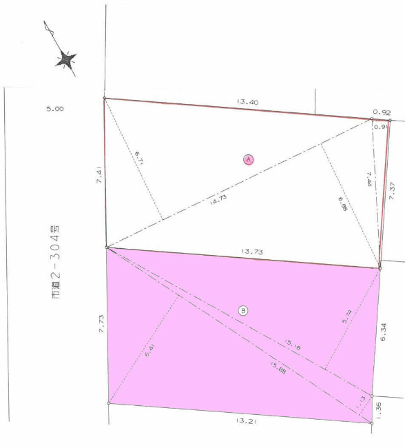白糸台6丁目地形図