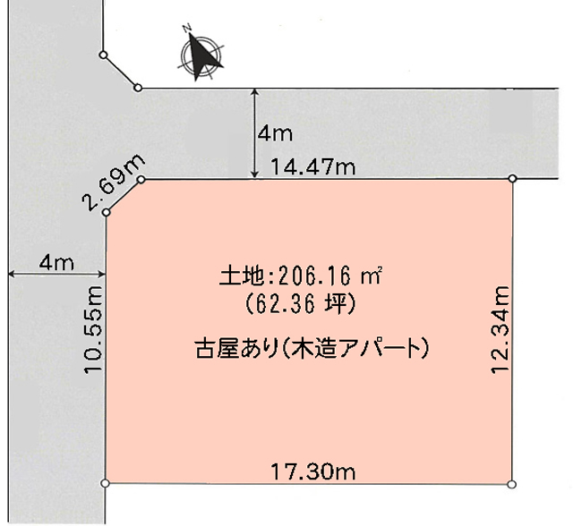 浅間町4丁目地形図