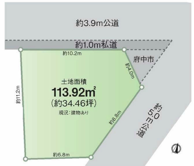 日新町4丁目地形図