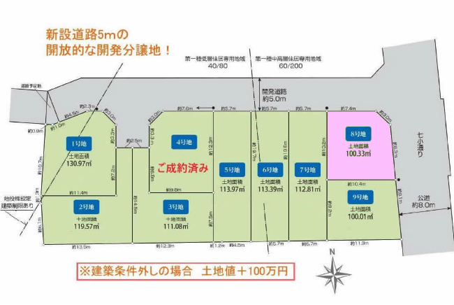 西府町3丁目地形図