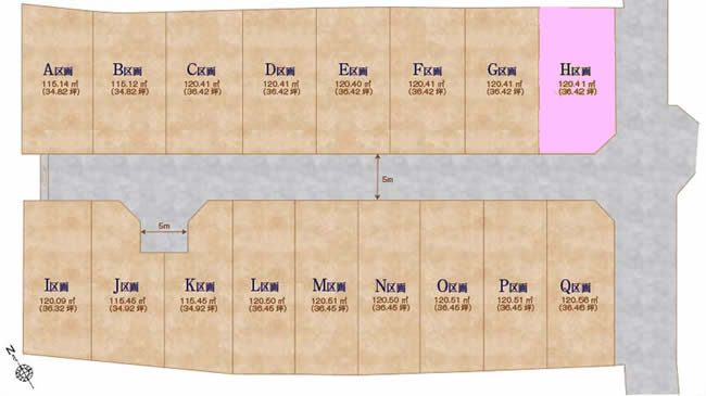 紅葉丘3丁目地形図