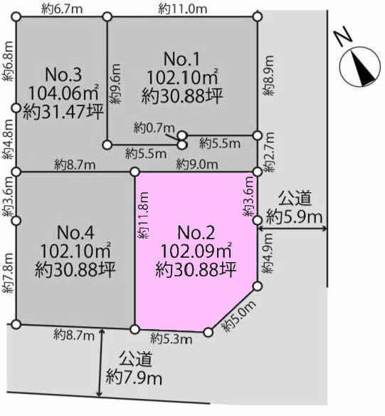 四谷3丁目地形図