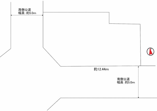 新町2丁目地形図