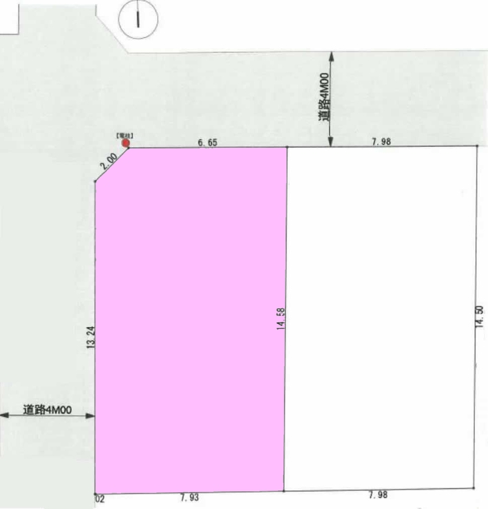 新町2丁目地形図