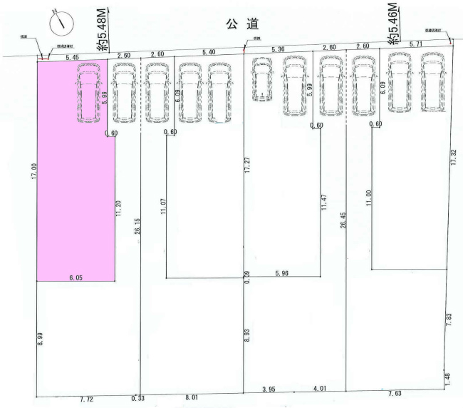 多磨霊園の土地。府中市白糸台1丁目g-22731の地形図です。