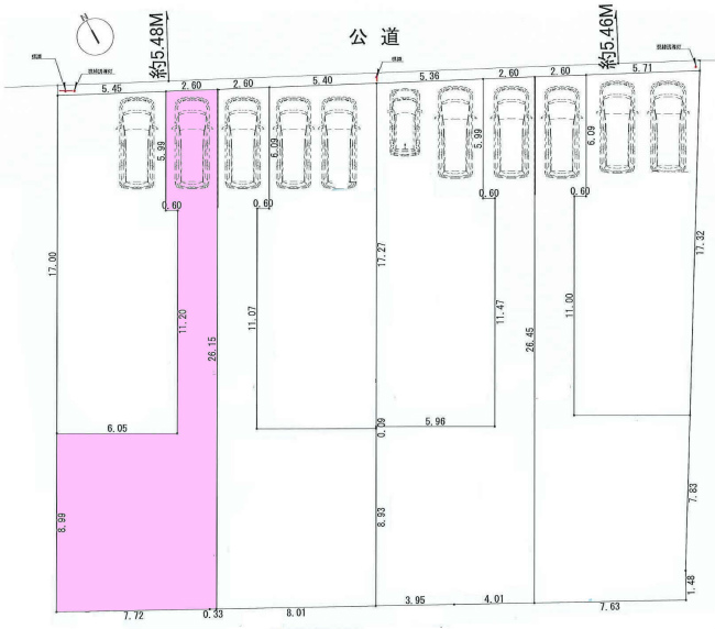 多磨霊園の土地。府中市白糸台1丁目g-22732の地形図です。