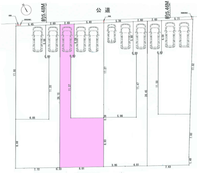 多磨霊園の土地。府中市白糸台1丁目g-22733の地形図です。