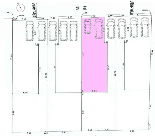 多磨霊園の土地。府中市白糸台1丁目g-22735の地形図です。
