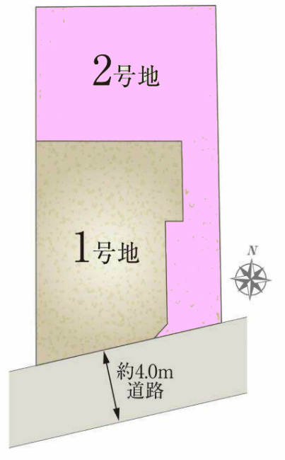 府中の土地。府中市美好町1丁目g-22772の地形図です。