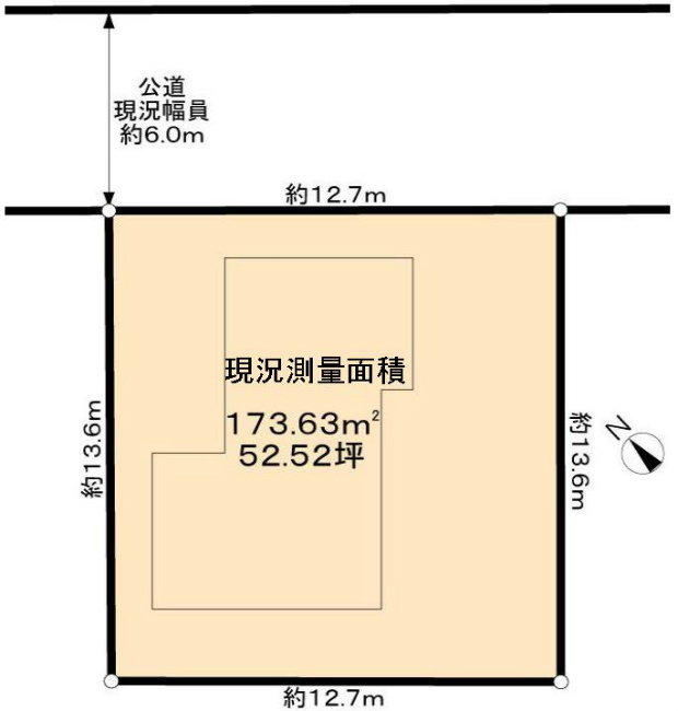 飛田給の土地。府中市押立町5丁目g-22774の地形図です。