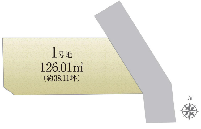 分倍河原の土地。府中市美好町1丁目g-22817の地形図です。