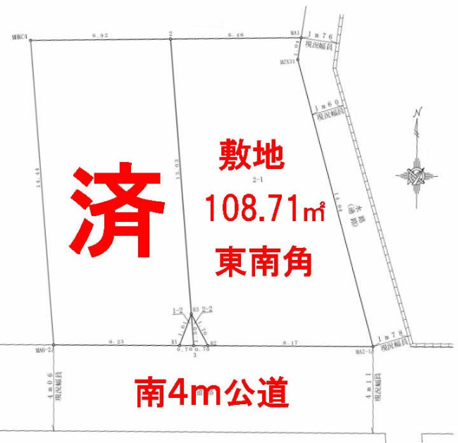 府中の土地。府中市本町2丁目g-22918の地形図です。