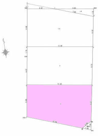 競艇場前の土地。府中市小柳町4丁目g-22980の地形図です。