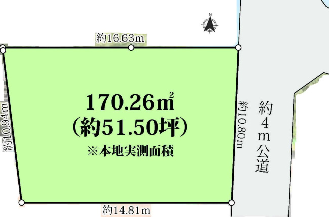 多磨霊園の土地。府中市若松町2丁目g-22988の地形図です。