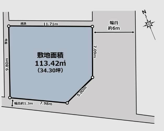 白糸台の土地。府中市白糸台2丁目g-22993の地形図です。