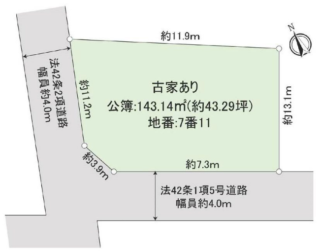 多磨霊園の土地。府中市清水が丘3丁目g-23091の地形図です。