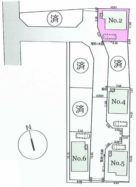 多磨霊園の土地。府中市白糸台1丁目g-23092の地形図です。