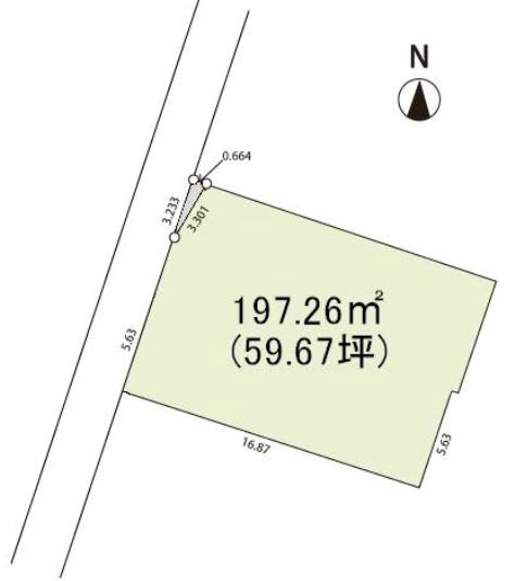 多磨の土地。府中市多磨町1丁目g-23124の地形図です。