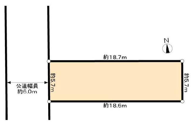 東府中の土地。府中市若松町3丁目g-23183の地形図です。