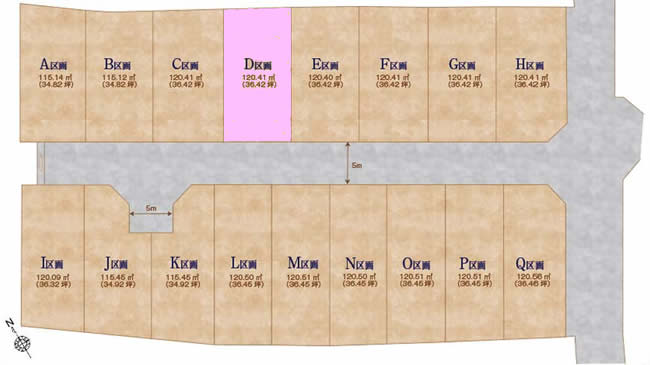 多磨の土地。府中市紅葉丘3丁目g-23246の地形図です。