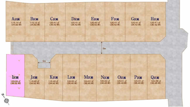 多磨の土地。府中市紅葉丘3丁目g-23251の地形図です。
