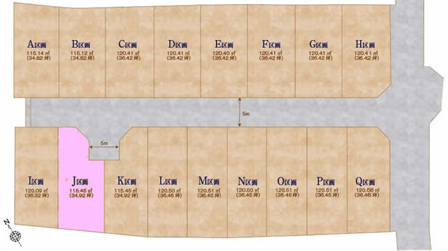 多磨の土地。府中市紅葉丘3丁目g-23252の地形図です。
