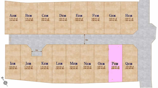 多磨の土地。府中市紅葉丘3丁目g-23258の地形図です。