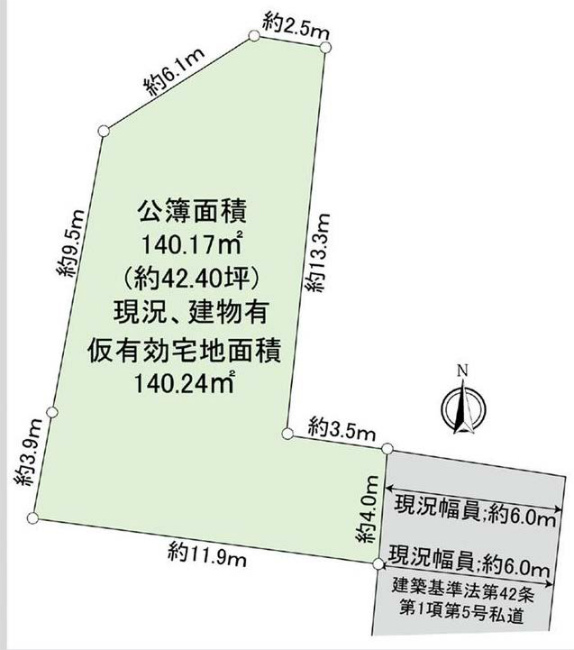 飛田給の土地。府中市押立町2丁目g-23267の地形図です。