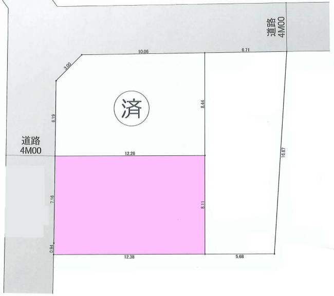 府中の土地。府中市新町2丁目g-23296の地形図です。