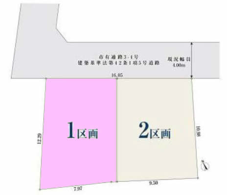 府中の土地。府中市新町1丁目g-23352の地形図です。