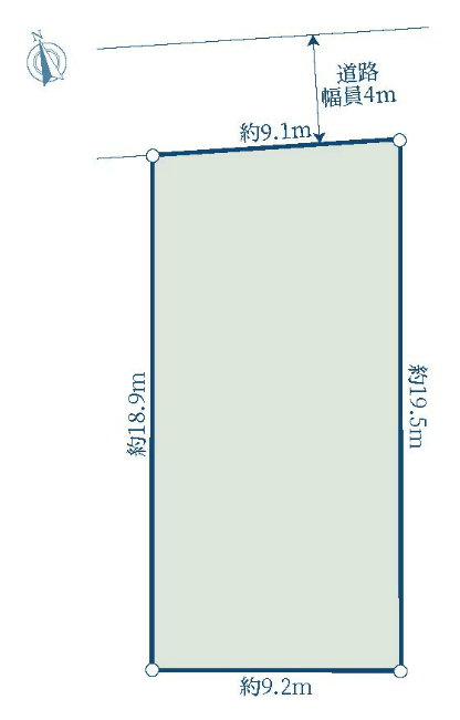 分倍河原の土地。府中市本宿町1丁目g-23354の地形図です。