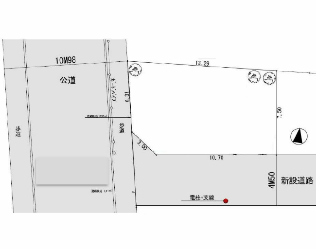 北府中の土地。府中市栄町3丁目g-23365の地形図です。