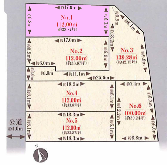 武蔵野台の土地。府中市白糸台3丁目g-23369の地形図です。