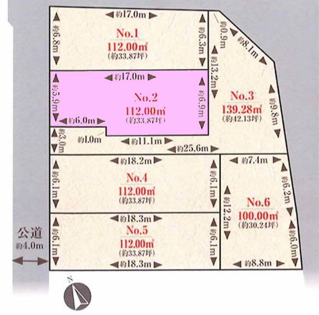 武蔵野台の土地。府中市白糸台3丁目g-23370の地形図です。